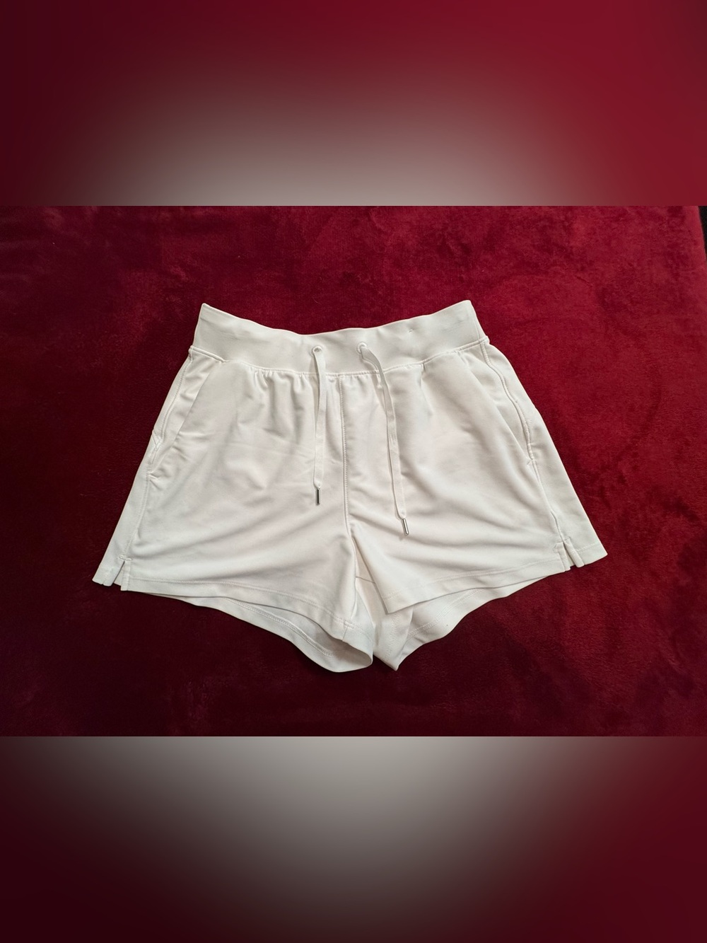 Active USA White Athletic Drawstring Women’s Shorts